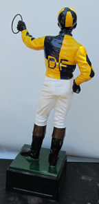 horse racing jockey statue silks painted on