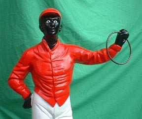 lawn jockey statue horse racing cast iron jockey statue african american colored negro jocko 