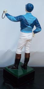 horse racing jockey statue hitch custom