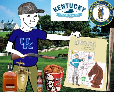 1963 Kentucky highway map uk Kentucky wildcats bourbon 