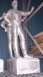unpainted lawn jockey photo